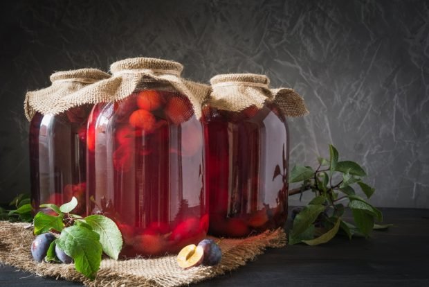 Компот из алычи и слив на зиму